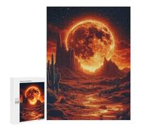 Puzzle Difficile Per Adulti 500 PCS Desert Moonlit Landscape Puzzle Per Adolescenti Ma Divertenti E Umoristici, Impegnativi Da Completare, Regali Antistress 500 PCS
