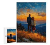 Puzzle Difficile Per Adulti 500 PCS Golden Horizon - Together Beyond The Silence Puzzle Per Adulti Gioco Rompicapo Regalo Di Compleanno Regalo Di Compleanno, Regali, 500 PCS