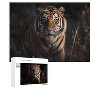 Puzzle Difficile Per Adulti 500 PCS Wild Tiger Stalking Through Shadows Puzzle Per Adulti Giochi Divertenti Decorazione Per La Casa Sfida Educativa 500 PCS
