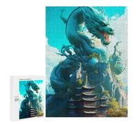 Puzzle difficile per adulti, 500 pezzi, Dragon Pagoda Fantasy Scene, puzzle da parete, regalo di compleanno, 500 pezzi