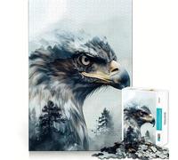 Puzzle difficile per adulti "Aquila della steppa maestosa", 1000 pezzi, stimola la memoria, calma, evasione, bordi stretti, regalo speciale 50x75cm