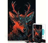 Puzzle difficile per adulti "Cervo mistico nella foresta", 1000 pezzi, gioco di logica, divertimento rilassante, opera d'arte ben definita (38x52cm)