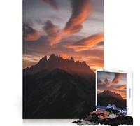 Puzzle difficile per adulti "Cime montuose al tramonto", 1000 pezzi, gioco di logica, divertimento rilassante, opera d'arte ben definita (38x52cm)