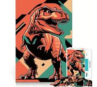 Puzzle difficile per adulti con dinosauro T-Rex Trex, 1000 pezzi, ideale per rafforzare la memoria, alleviare lo stress e creare un'opera d'arte di alta qualità 38x26cm