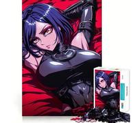 Puzzle difficile per adulti con donna ninja in stile anime, 1000 pezzi, stimola la memoria, gioco rilassante, taglio di alta qualità, regalo perfetto (50x75cm)