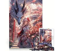 Puzzle difficile per adulti con drago e ragazza anime Sakura, 1000 pezzi, migliora la memoria, rilassa la mente, bordi netti, elegante regalo (38x26cm)
