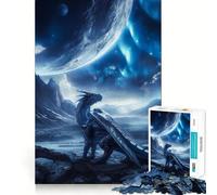 Puzzle difficile per adulti con drago spaziale e pianeti, 1000 pezzi, sfida mentale, svago rilassante, taglio preciso, regalo memorabile (50x75cm)
