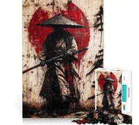 Puzzle difficile per adulti con grafica graffiti raffigurante un guerriero samurai, 1000 pezzi, stimolante per la memoria, silenzioso, con taglio liscio, classico, regalo (38x52cm)