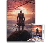 Puzzle difficile per adulti con guerriero samurai giapponese, 1000 pezzi, gioco educativo per stimolare la mente, valore sentimentale, dimensioni 50x75cm