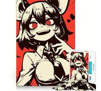 Puzzle difficile per adulti con immagine di una ragazza topo in stile manga, 1000 pezzi Un giocattolo che stimola la riflessione e il divertimento, con dettagli precisi e raffinati (38x26cm)