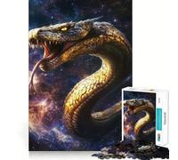 Puzzle difficile per adulti con la divinità serpente Naga, 1000 pezzi, gioco di logica stimolante, ideale per momenti di condivisione, bordi trasparenti, regalo perfetto (38x52cm)