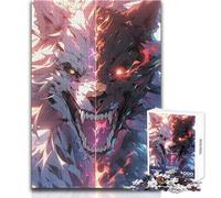 Puzzle difficile per adulti con lupo mannaro buono e cattivo, 1000 pezzi, gioco educativo per stimolare la mente, valore sentimentale, dimensioni 38x52cm