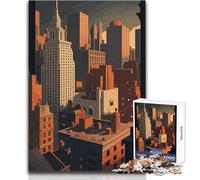 Puzzle difficile per adulti con paesaggio urbano al tramonto, 1000 pezzi, gioco educativo per stimolare la mente, valore sentimentale, dimensioni 50x75cm