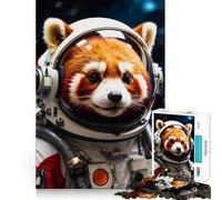Puzzle difficile per adulti con panda rosso astronauta, 1000 pezzi, gioco di logica fine, divertente e rilassante, bordi precisi, regalo pensato (50x75cm)