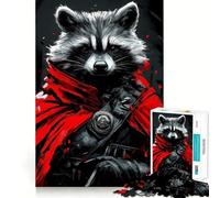 Puzzle difficile per adulti con procione guerriero, 1000 pezzi, rompicapo rilassante, arte da assemblare, regalo speciale (38x26cm)