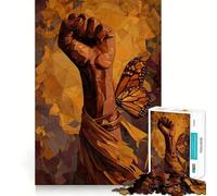 Puzzle difficile per adulti con pugno alzato e farfalla, 1000 pezzi, gioco di logica, attività domestica, taglio netto, regalo adorabile (50x75cm)