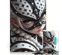 Puzzle difficile per adulti con ragazza anime con maschera stellata, 1000 pezzi, giocattolo intelligente, divertimento casual, taglio preciso, regalo artistico 50x75cm