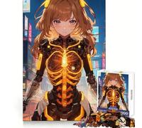 Puzzle difficile per adulti con ragazza cibernetica anime, 1000 pezzi, per migliorare la memoria, tempo ben speso, bordi precisi, regalo speciale (38x26cm)