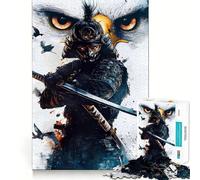 Puzzle difficile per adulti con Samurai e Aquila, 1000 pezzi, gioco di logica e abilità per tutta la famiglia, taglio preciso, oggetto da collezione (38x26cm)