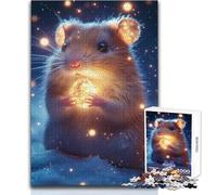 Puzzle difficile per adulti con simpatico criceto magico, 1000 pezzi, gioco educativo per stimolare la mente, valore sentimentale, dimensioni 38x52cm