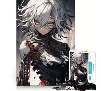 Puzzle difficile per adulti con soldato, robot e ragazza anime, 1000 pezzi, puro gioco di logica, attività domestica, taglio netto, regalo adorabile (38x52cm)