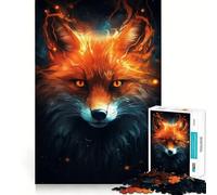 Puzzle difficile per adulti con volpe rossa nella foresta, 1000 pezzi, migliora la memoria, rilassa la mente, bordi netti, elegante regalo (50x75cm)