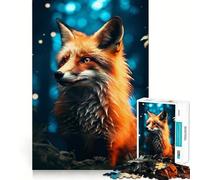Puzzle difficile per adulti con volpe rossa nella foresta, 1000 pezzi, migliora la memoria, rilassa la mente, bordi netti, elegante regalo (50x75cm)