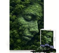 Puzzle difficile per adulti con volto di donna nella foresta, 1000 pezzi, per migliorare la concentrazione, attività rilassante, taglio liscio, regalo invernale (38x26cm)
