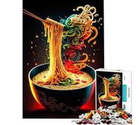 Puzzle difficile per adulti da 1000 pezzi a tema ramen cibo giapponese sfida educativa decorazione da parete gioco per ragazzi dai 14 anni in su (50x75cm)