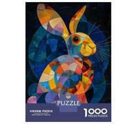 Puzzle Difficile Per Adulti Da 1000 Pezzi Abstract Rabbit Puzzle Per Adulti Gioco Pratico Decorazione Per La Casa Sfida Educativa 70x50cm/1000pcs