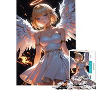 Puzzle difficile per adulti da 1000 pezzi angelo con aureola dorata impegnativo e stimolante perfetto per passare il tempo durante le vacanze un gioco impossibile per ragazzi dai 14 anni in su 38x52cm