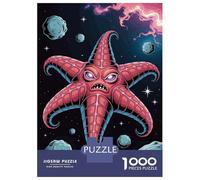 Puzzle Difficile Per Adulti Da 1000 Pezzi Angry Starfish Monster in Space Puzzle Per Adolescenti Gioco Pratico Vacanza A Casa Passatempo Ottimo Regalo Per I Giocatori 38x26cm/1000pcs