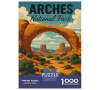 Puzzle Difficile Per Adulti Da 1000 Pezzi Arches National Park Landscape Illustration Puzzle Per Adulti Gioco Pratico Per Divertimento in Famiglia Difficile Da Completare 52x38cm/1000pcs