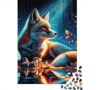 Puzzle Difficile Per Adulti Da 1000 Pezzi Autumn Fox Reflections Puzzle Per Adolescenti Giochi Divertenti Regali Per Donne Sfida Da Completare 52x38cm/1000pcs