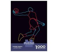 Puzzle Difficile Per Adulti Da 1000 Pezzi Basketball Neon Art Puzzle Per Adulti Giochi Per Famiglie Assemblaggio Di Modelli Difficile Da Completare 70x50cm/1000pcs