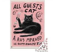 Puzzle Difficile Per Adulti Da 1000 Pezzi Black Cat Cocktail Poster Puzzle Per Adolescenti Giochi Divertenti Regali Per Donne Sfida Da Completare 38x26cm/1000pcs