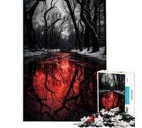 Puzzle difficile per adulti da 1000 pezzi Blood River attività divertenti da fare in casa sfida impegnativa giocattolo decorativo da parete per maggiori di 14 anni (38x52cm)