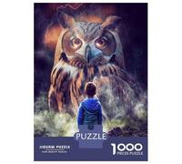 Puzzle Difficile Per Adulti Da 1000 Pezzi Boy And Giant Owl Puzzle Per Adulti Giocattoli Fai Da Te Migliorano La Memoria Regalo Di Compleanno, Regali, 52x38cm/1000pcs