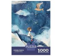Puzzle Difficile Per Adulti Da 1000 Pezzi Boy Riding Whale Starry Sky Puzzle Per Adulti Gioco Pratico Decorazione Per La Casa Sfida Educativa 52x38cm/1000pcs