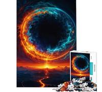 Puzzle difficile per adulti da 1000 pezzi Buco nero vulcanico nel cielo gioco rompicapo giocattolo stimolante regalo di compleanno decorazione da parete (dimensioni 50x75cm)