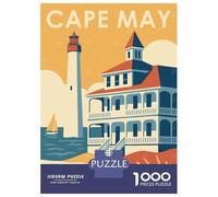Puzzle Difficile Per Adulti Da 1000 Pezzi Cape May Travel Puzzle Per Adulti Gioco Pratico Difficile Regalo Di Compleanno, Regali, 52x38cm/1000pcs