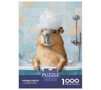 Puzzle Difficile Per Adulti Da 1000 Pezzi Capybara Bath Time Puzzle Per Adulti Gioco Rompicapo Analisi E Logica Regali Per Amici E Familiari 70x50cm/1000pcs