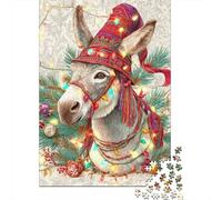 Puzzle Difficile Per Adulti Da 1000 Pezzi Christmas Donkey Decorations Puzzle Per Adolescenti Giochi Divertenti Regali Per Donne Sfida Da Completare 38x26cm/1000pcs