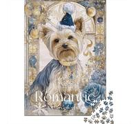 Puzzle Difficile Per Adulti Da 1000 Pezzi Christmas Yorkshire Terrier Art Print Puzzle Per Adolescenti Giochi Divertenti Regali Per Donne Sfida Da Completare 70x50cm/1000pcs