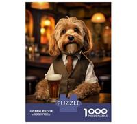Puzzle Difficile Per Adulti Da 1000 Pezzi Cockapoo Dog in The Pub Puzzle Per Adulti Giocattolo Decorazione Da Parete Antistress Regalo Di Compleanno, Regali, 52x38cm/1000pcs