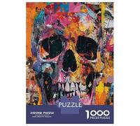 Puzzle Difficile Per Adulti Da 1000 Pezzi Colorful Skull Wall Art Print Puzzle Giocattolo Decorazione Da Parete Analisi E Logica Regali Per Amici E Familiari 70x50cm/1000pcs
