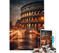 Puzzle difficile per adulti da 1000 pezzi Colosseo Roma Italia Attività divertenti da fare in casa sfida impegnativa giocattolo decorativo da parete adatto a partire dai 14 anni (38x26cm)