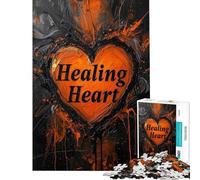 Puzzle difficile per adulti da 1000 pezzi con cuore astratto e rilassante Gioco rilassante per adulti che migliora la memoria e offre una sfida impegnativa da completare (dimensioni 38x52cm)