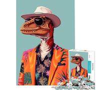 Puzzle difficile per adulti da 1000 pezzi con dinosauri di Miami ideale per compleanni e Natale Perfetto come decorazione Gioco educativo adatto a partire dai 14 anni (38x52cm)