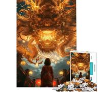 Puzzle difficile per adulti da 1000 pezzi con drago cinese fantasy Gioco rilassante per adulti stimola la memoria e rappresenta una sfida da completare (dimensioni 50x75cm)